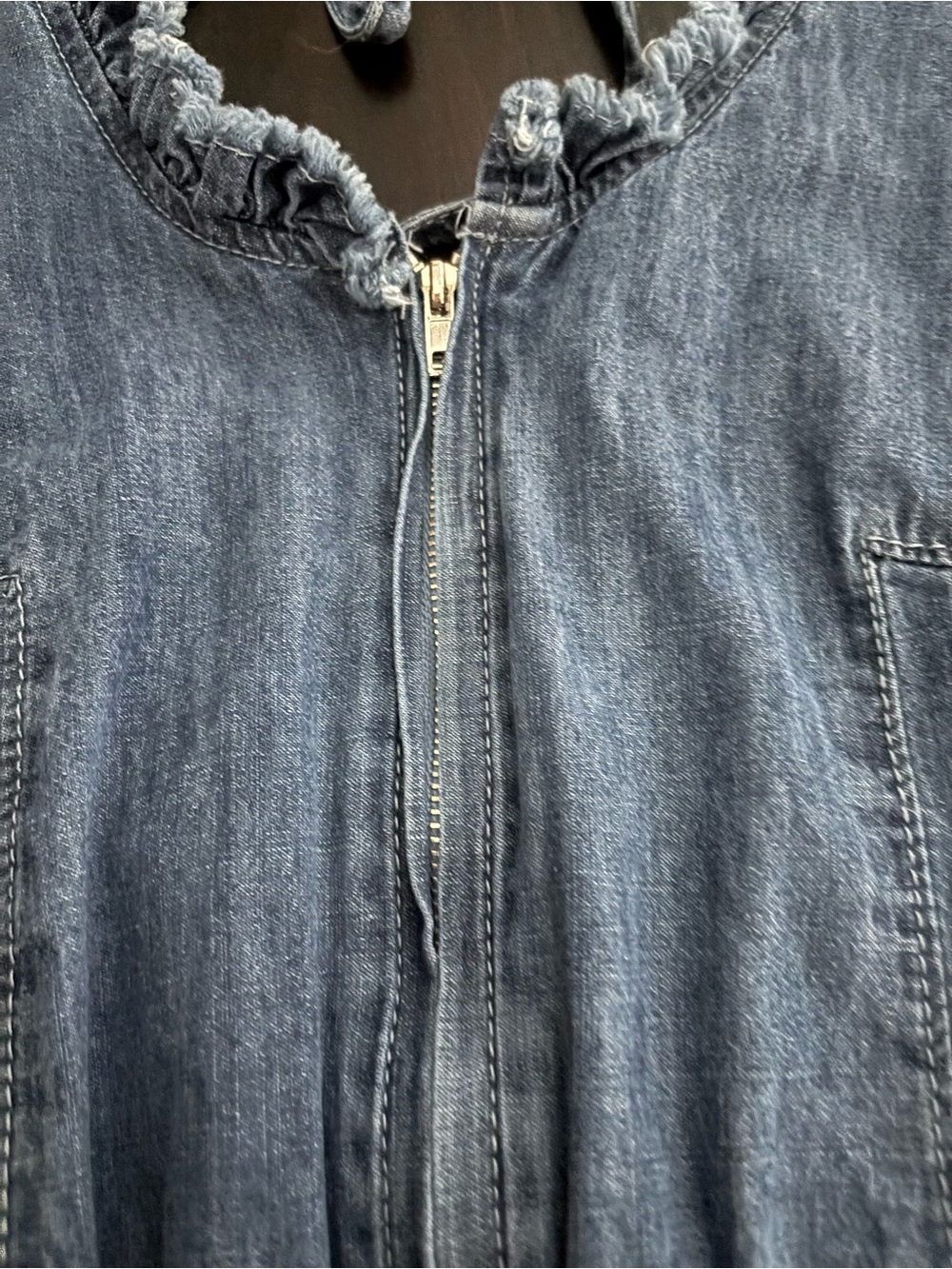 Women's Sleeveless Shorts Denim Romper - Picture 7 of 7